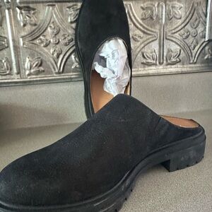 Madewell Black Mules Suede Slip-On